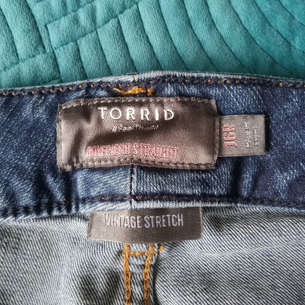 Torrid boyfriend straight leg vintage stretch denim jeans 16R - Picture 5 of 8
